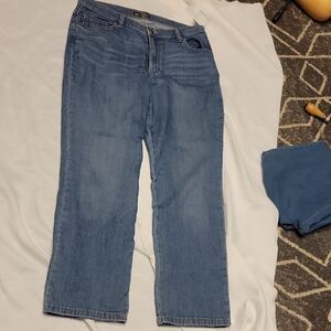 Classic Lee Blue Straight Leg Jeans 12 Short